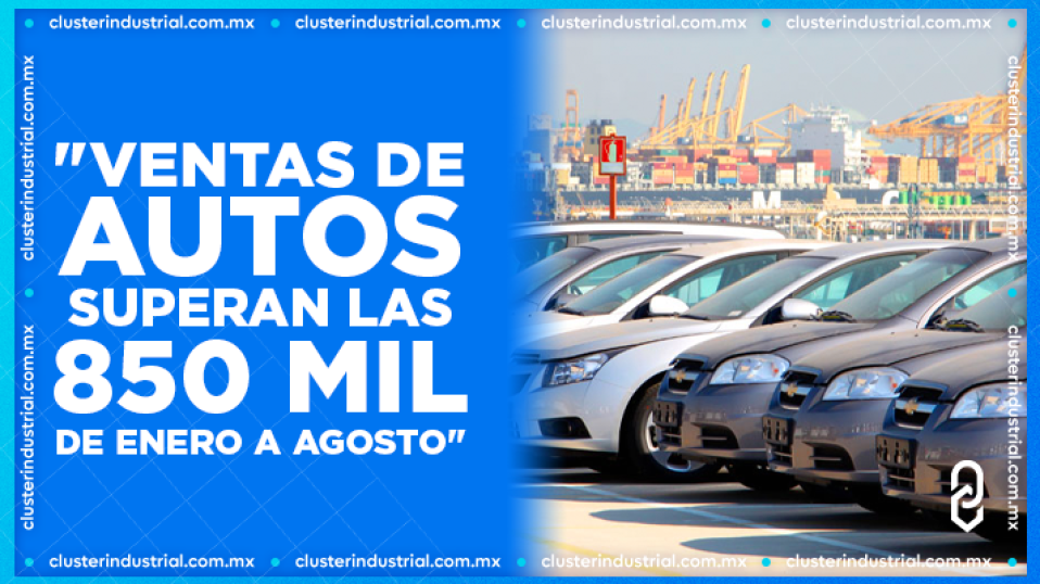 Cluster Industrial - Avanzan 23.8% las ventas de autos en México durante agosto 2023; superan cifras de 2019