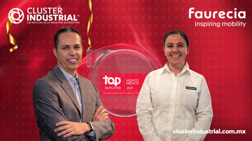 Cluster Industrial - Faurecia México obtiene la certificación Top Employers por tercer año consecutivo