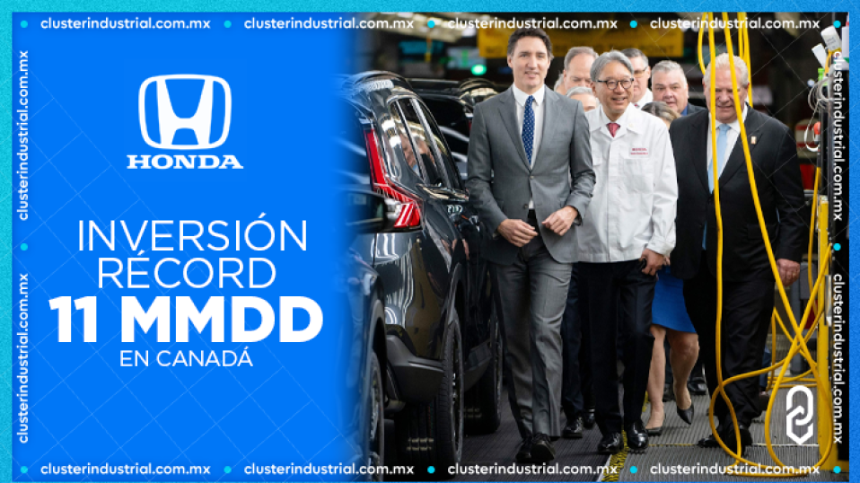 Cluster Industrial - Honda hace inversión récord de 11 mil MDD en Canadá para producir autos eléctricos