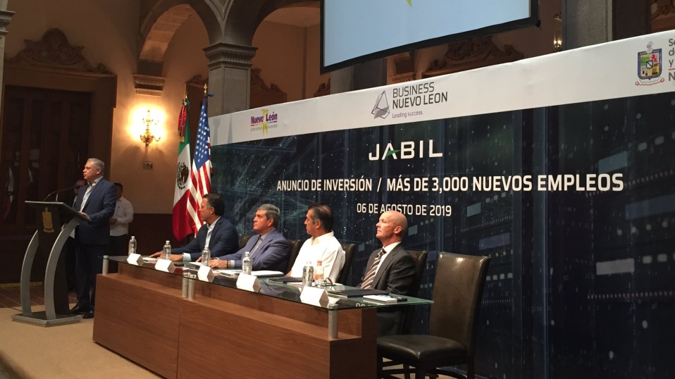 Cluster Industrial - Jabil anuncia inversión y apertura en Nuevo León