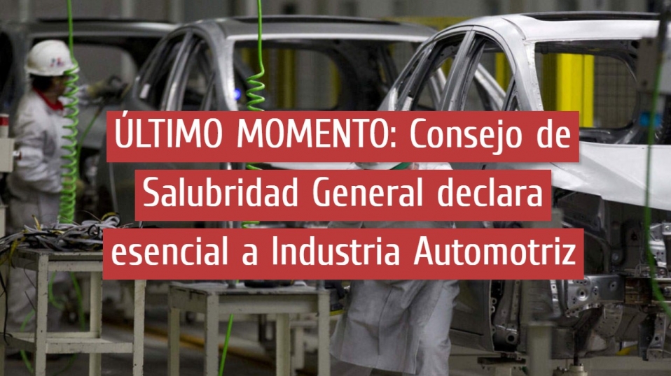 Cluster Industrial - Consejo de Salubridad General declara esencial a Industria Automotriz