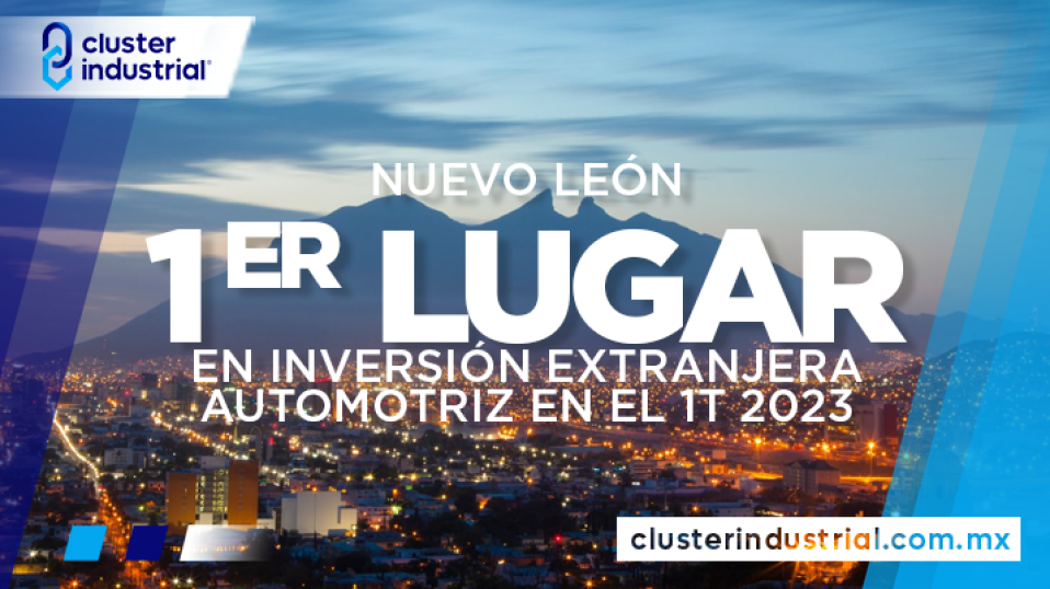 Cluster Industrial - Nuevo León, primer lugar en inversión extranjera automotriz en el 1T 2023