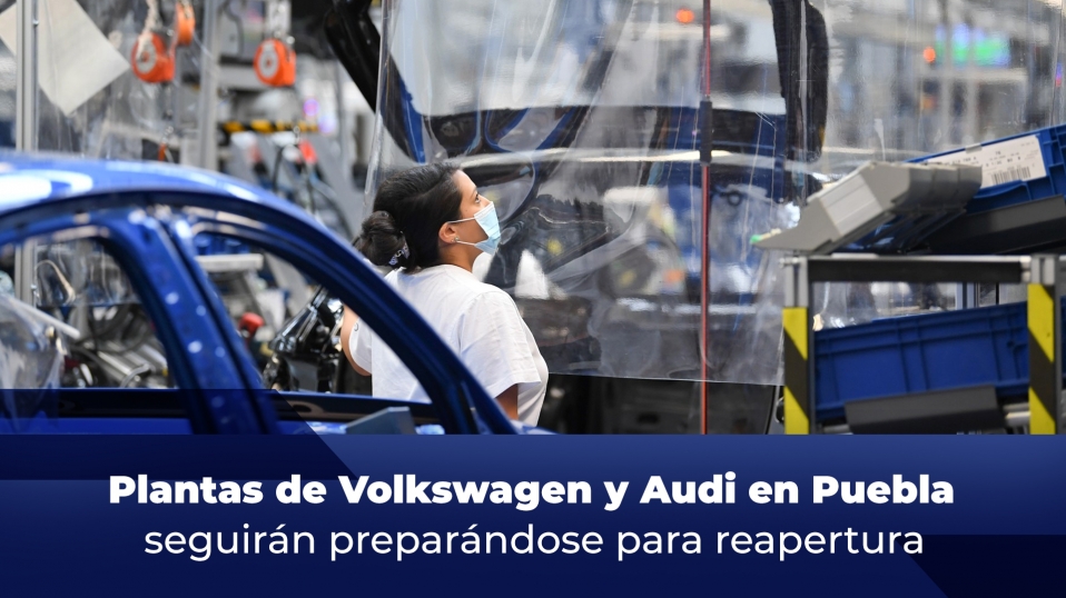 Cluster Industrial - Plantas de Volkswagen y Audi en Puebla seguirán preparándose para reapertura
