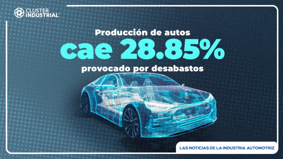 Cluster Industrial - Producción de autos cae 28.85%, provocado por desabastos