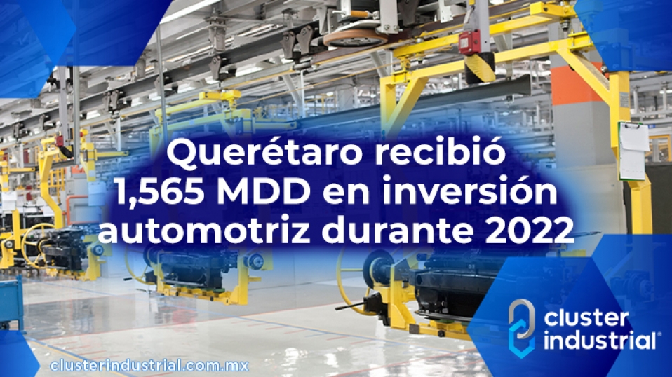 Cluster Industrial - Querétaro recibió 1,565 MDD en inversión automotriz durante 2022